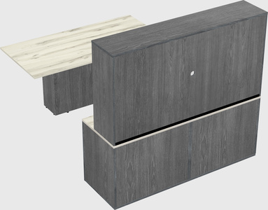 Executive parallel desk with credenza