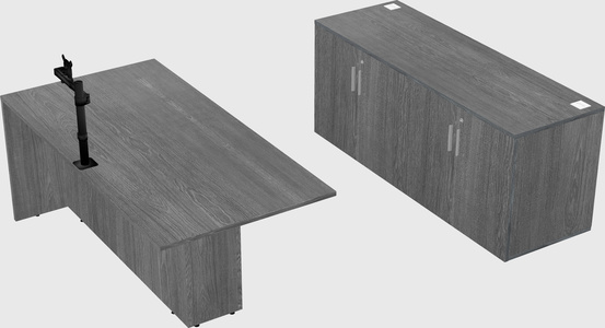 Executive parallel desk with credenza