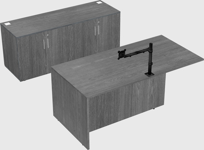 Executive parallel desk with credenza