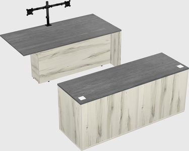 Executive parallel desk with credenza