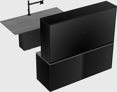Executive parallel desk with credenza