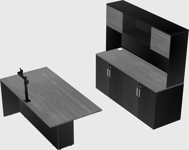 Executive parallel desk with credenza