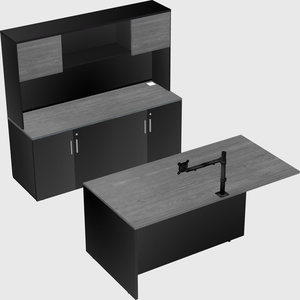 Executive parallel desk with credenza
