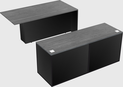 Executive parallel desk with credenza