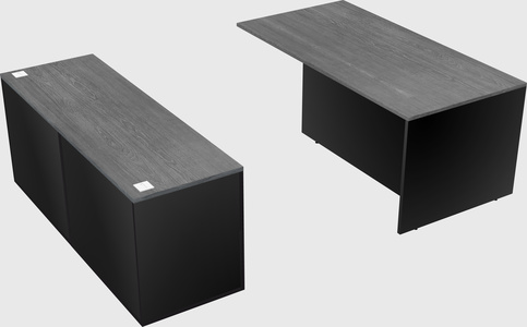 Executive parallel desk with credenza
