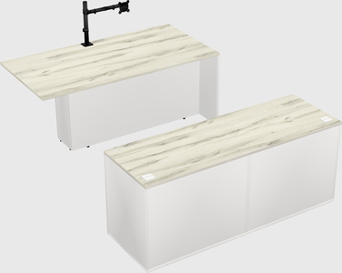 Executive parallel desk with credenza