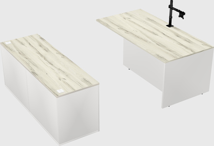 Executive parallel desk with credenza