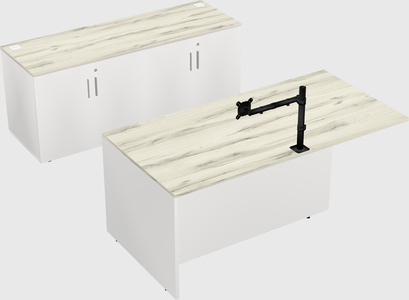 Executive parallel desk with credenza