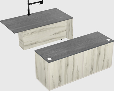 Executive parallel desk with credenza