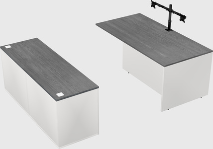 Executive parallel desk with credenza