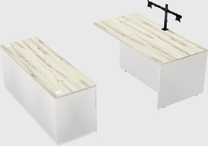Executive parallel desk with credenza