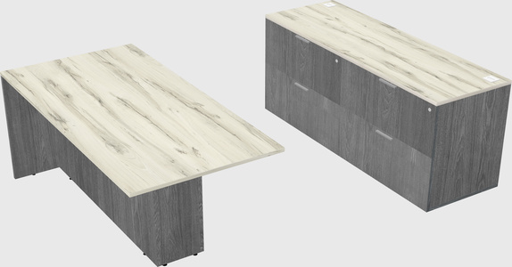 Executive parallel desk with credenza