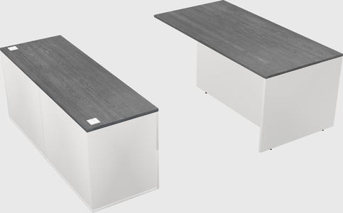 Executive parallel desk with credenza
