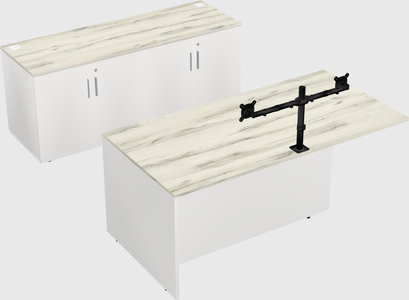 Executive parallel desk with credenza