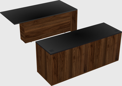 Executive parallel desk with credenza