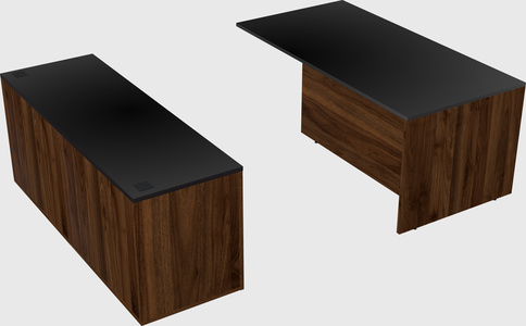 Executive parallel desk with credenza