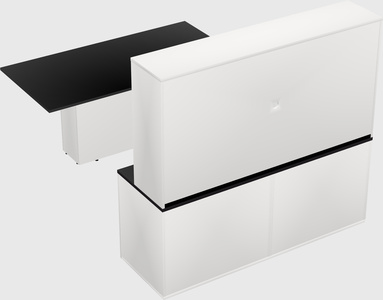 Executive parallel desk with credenza