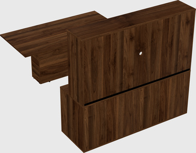 Executive parallel desk with credenza