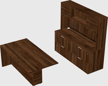 Executive parallel desk with credenza