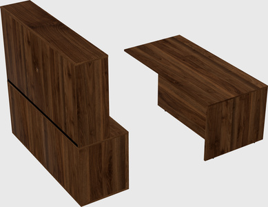 Executive parallel desk with credenza