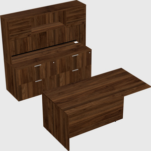 Executive parallel desk with credenza