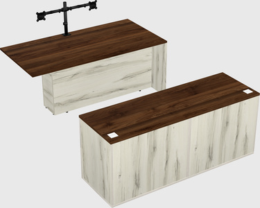 Executive parallel desk with credenza