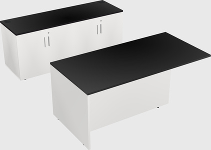 Executive parallel desk with credenza