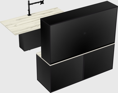 Executive parallel desk with credenza