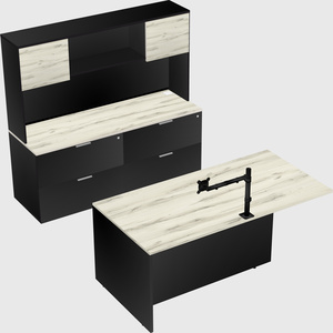 Executive parallel desk with credenza