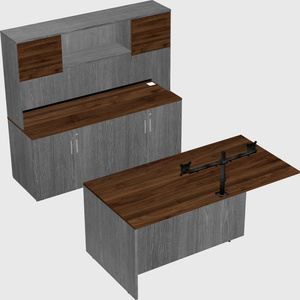 Executive parallel desk with credenza