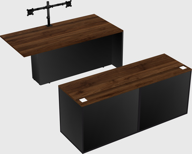 Executive parallel desk with credenza
