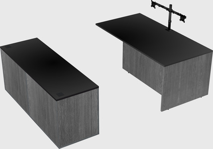 Executive parallel desk with credenza