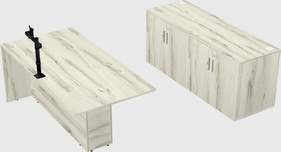Executive parallel desk with credenza