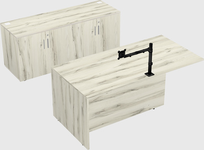 Executive parallel desk with credenza