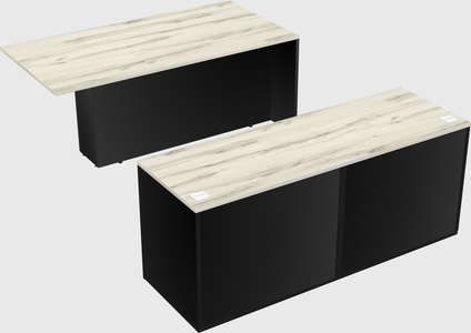 Executive parallel desk with credenza