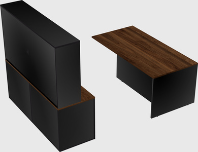 Executive parallel desk with credenza