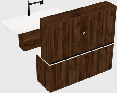 Executive parallel desk with credenza