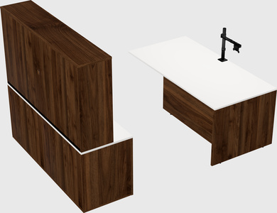 Executive parallel desk with credenza