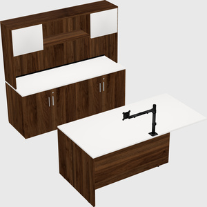 Executive parallel desk with credenza