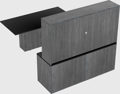 Executive parallel desk with credenza