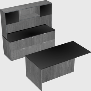 Executive parallel desk with credenza