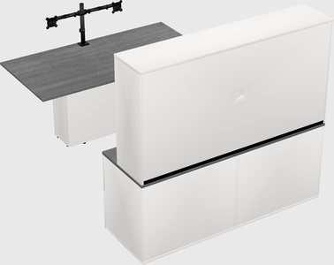 Executive parallel desk with credenza