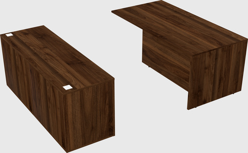 Executive parallel desk with credenza