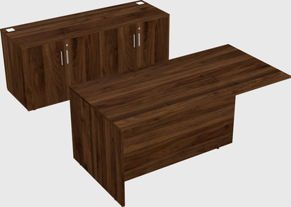 Executive parallel desk with credenza
