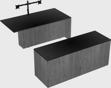 Executive parallel desk with credenza