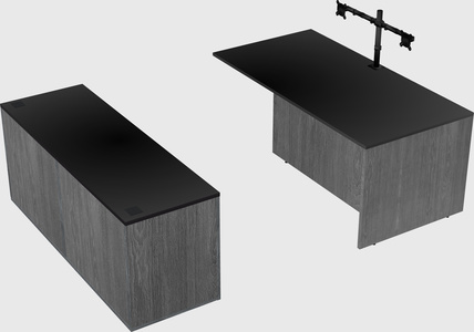 Executive parallel desk with credenza