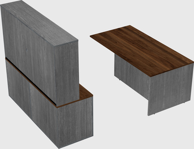 Executive parallel desk with credenza