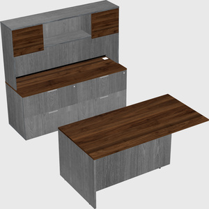 Executive parallel desk with credenza