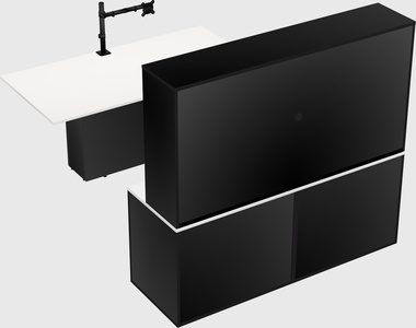 Executive parallel desk with credenza