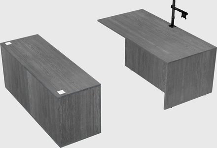 Executive parallel desk with credenza